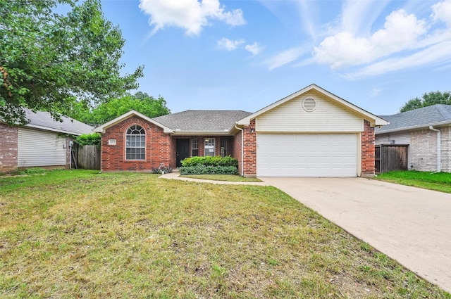 1412 Mockingbird Ln, Desoto, TX 75115 - ranch-style house featuring an attached garage, brick siding, driveway, and a shingled roof