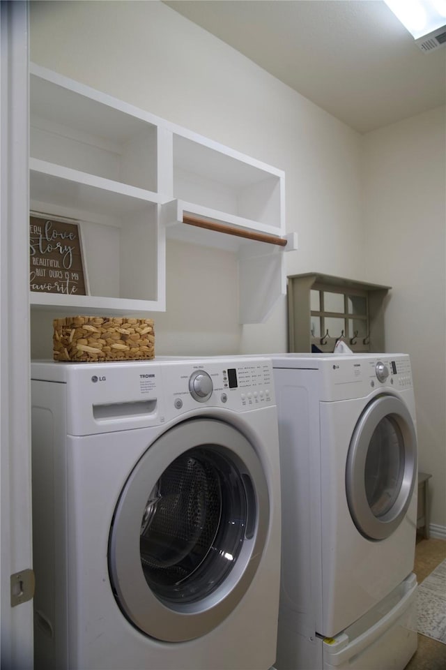 4561 Firewheel Dr, Plano, TX 75024 - washroom with washer and clothes dryer