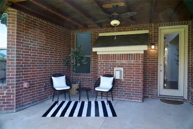 4561 Firewheel Dr, Plano, TX 75024 - view of patio featuring a ceiling fan