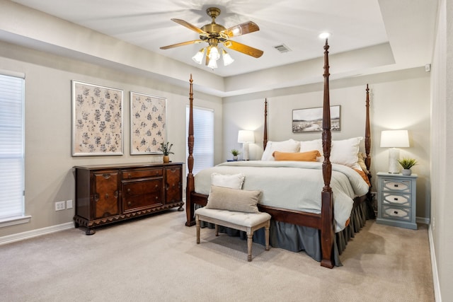 7968 Fm 121, Van Alstyne, TX 75495 - bedroom with light colored carpet, baseboards, and ceiling fan
