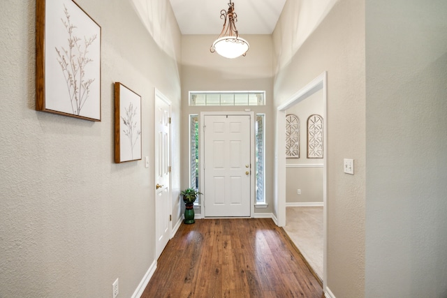 7968 Fm 121, Van Alstyne, TX 75495 - foyer entrance with wood finished floors, baseboards, and a high ceiling