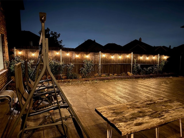 31 Oakridge Ln, Edgecliff Village, TX 76134 - patio at twilight with a fenced backyard
