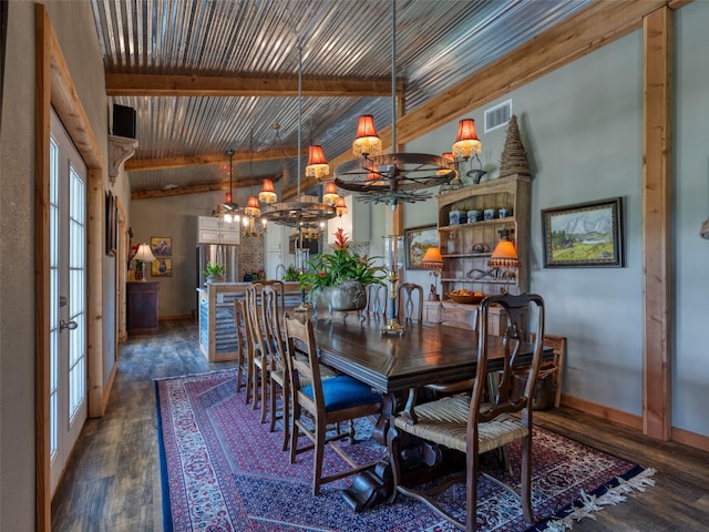 12090 W Fm 346, Bullard, TX 75757 - dining space with wood finished floors, a chandelier, baseboards, and french doors