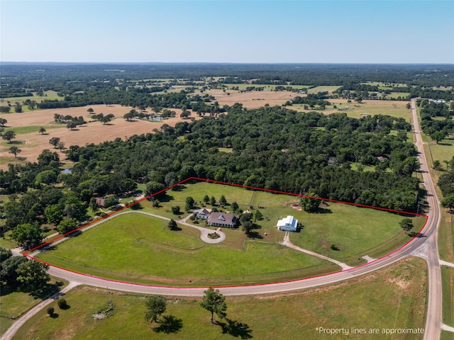 12090 W Fm 346, Bullard, TX 75757 - aerial view of sparsely populated area with property boundaries highlighted