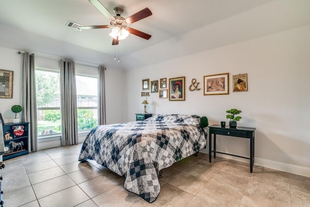 324 Jefferson Ln, Fate, TX 75189 - bedroom with ceiling fan and light tile patterned floors
