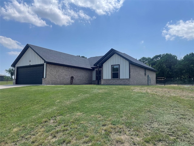 108 Ronnie Ln, Weatherford, TX 76088 - view of front facade featuring board and batten siding, brick siding, a garage, and roof with shingles