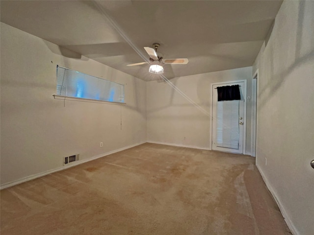 3614 Matador Dr, Garland, TX 75042 - empty room featuring carpet flooring, baseboards, and a ceiling fan