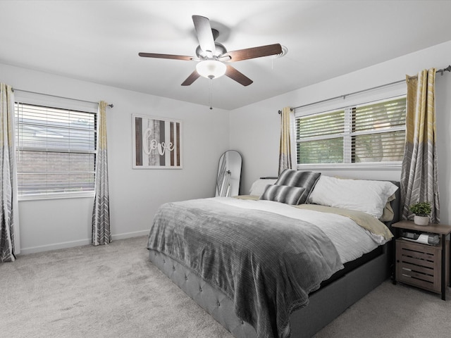 110 N Willow St, Mansfield, TX 76063 - carpeted bedroom with baseboards and a ceiling fan
