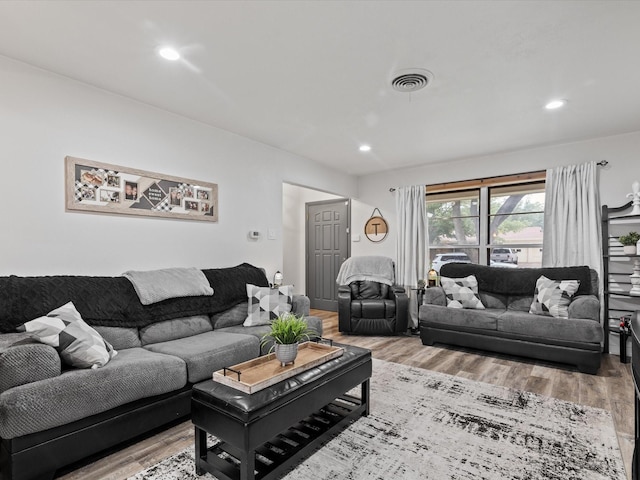 110 N Willow St, Mansfield, TX 76063 - living area featuring wood finished floors and recessed lighting