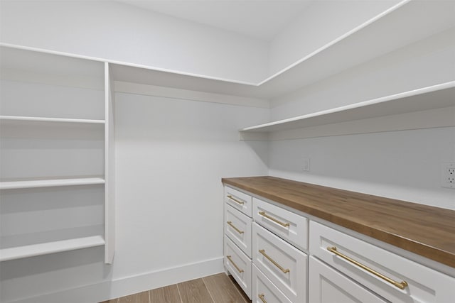 5009 Stacey Ave, Fort Worth, TX 76132 - walk in closet with dark wood-style flooring