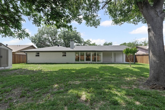 5009 Stacey Ave, Fort Worth, TX 76132 - back of property featuring a chimney