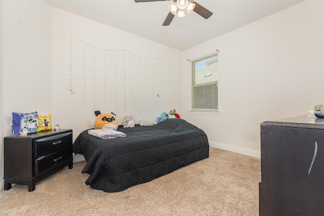 3021 Cobalt Dr, Aubrey, TX 76227 - bedroom with light carpet, baseboards, and ceiling fan