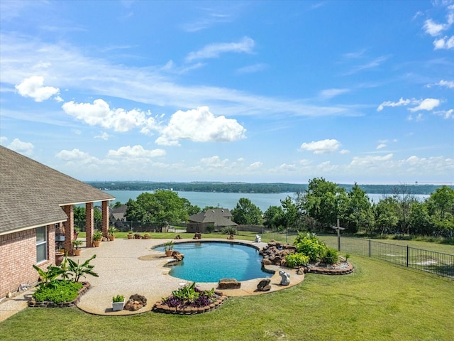 3709 Cliff View Loop, Weatherford, TX 76087 - view of pool with a patio and a water view