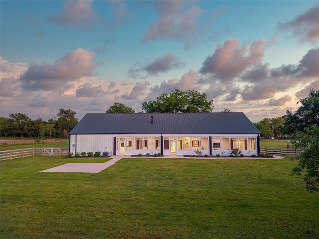 4675 County Road 2216, Caddo Mills, TX 75135 - view of front of house with metal roof and covered porch