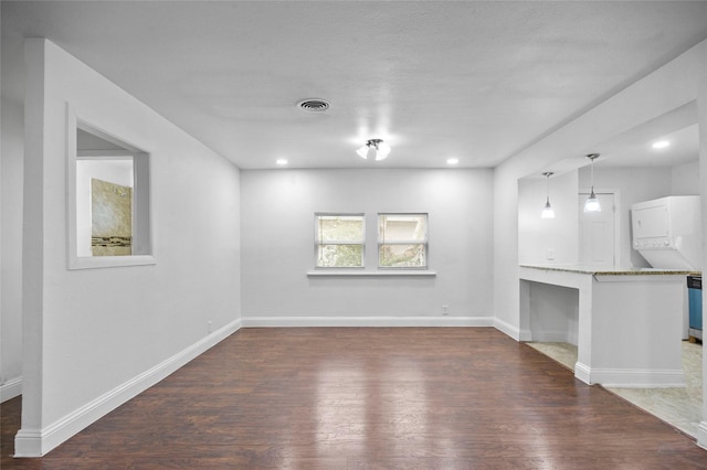 3334 Modlin St, Dallas, TX 75228 - unfurnished living room featuring wood finished floors, baseboards, and recessed lighting