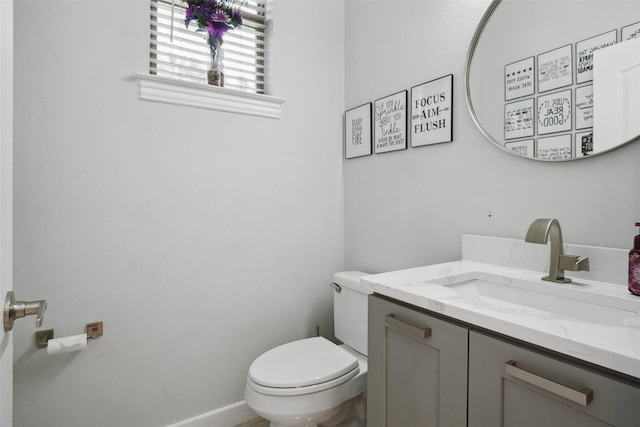 1302 Kelly Green Ct, Keller, TX 76248 - bathroom with toilet, vanity, and baseboards