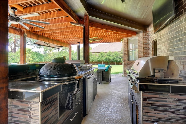 1302 Kelly Green Ct, Keller, TX 76248 - view of patio / terrace featuring ceiling fan