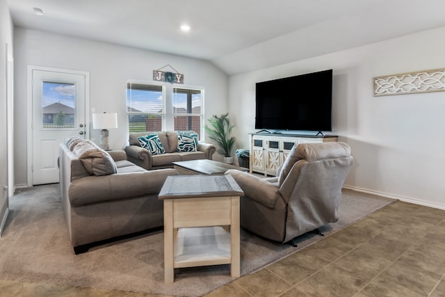 16637 Friesland Ln, Justin, TX 76247 - living area with lofted ceiling and baseboards