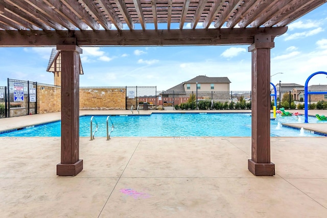 16637 Friesland Ln, Justin, TX 76247 - community pool with a pergola and a patio