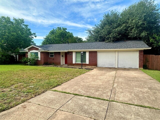 1602 England Rd, Arlington, TX 76013 - ranch-style house with an attached garage, concrete driveway, and brick siding