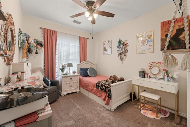 210 Sendero Dr, Waxahachie, TX 75165 - bedroom featuring carpet and ceiling fan