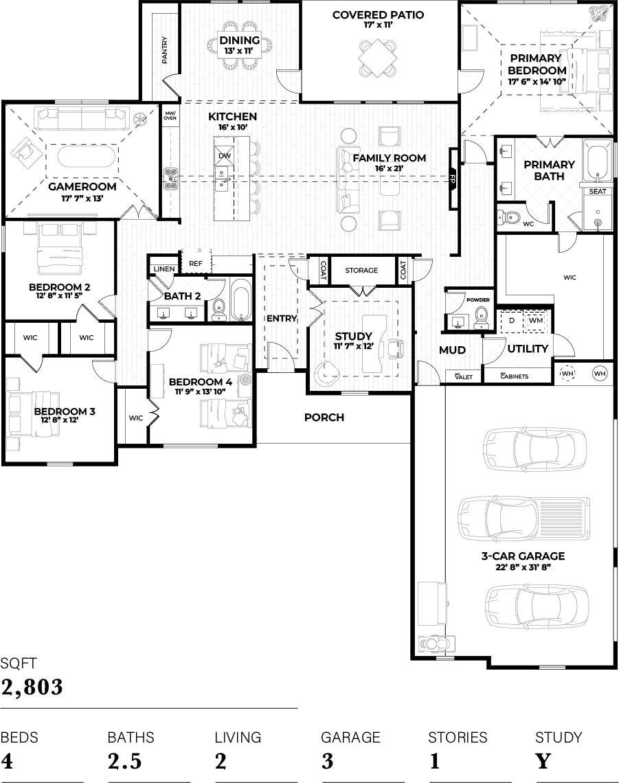 4616 Desert Rose Ct, Joshua, TX 76058 - property floor plan