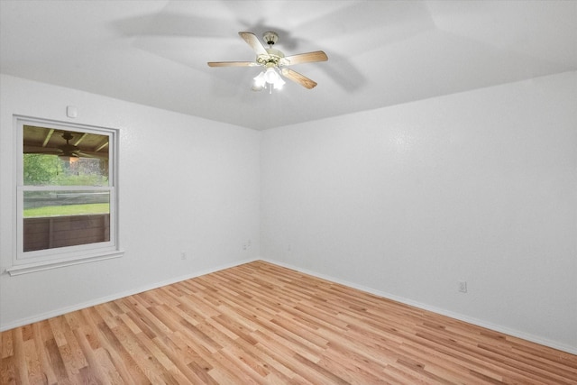 415 Blueberry Hill Ln, Mansfield, TX 76063 - unfurnished room featuring light wood-style floors, a ceiling fan, and baseboards