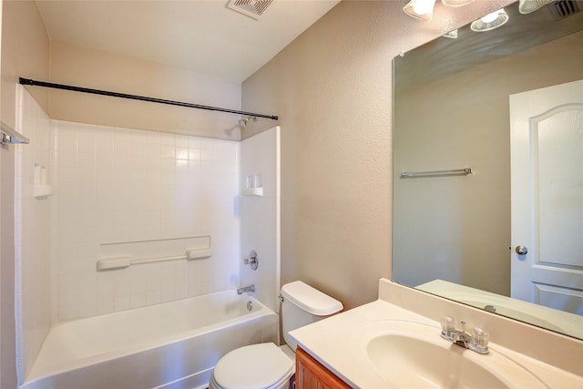 1057 Castle Top Dr, Fort Worth, TX 76052 - full bath with vanity, toilet, and shower / bath combination