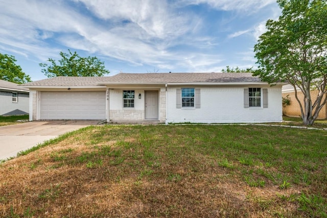 204 E Willow Ln, Princeton, TX 75407 - single story home featuring a garage, concrete driveway, a front lawn, and brick siding
