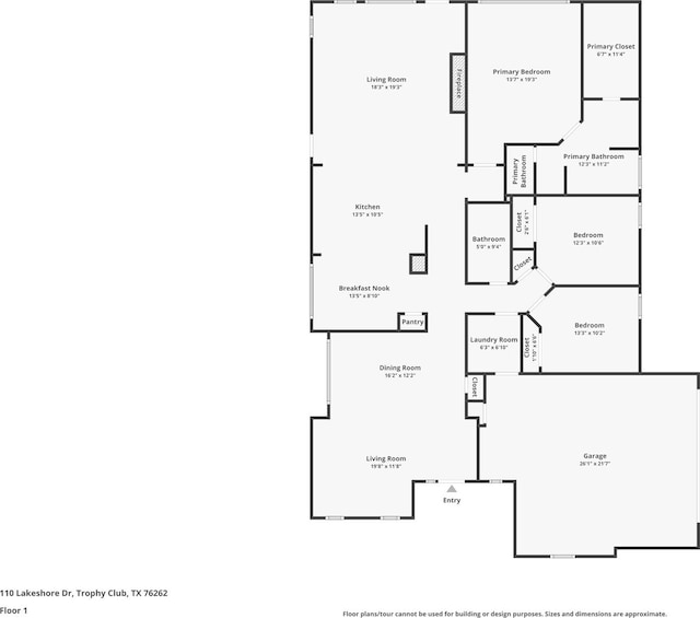 110 Lakeshore Dr, Trophy Club, TX 76262 - home floor plan