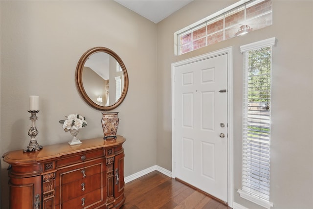 110 Lakeshore Dr, Trophy Club, TX 76262 - entryway featuring dark wood-style floors and baseboards