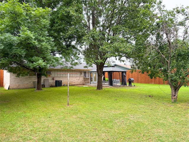 706 Midway Dr W, Euless, TX 76039 - view of yard with a gazebo and central AC unit