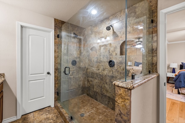 3455 Timberview Rd, Dallas, TX 75229 - ensuite bathroom featuring a tile shower and vanity