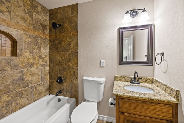 3455 Timberview Rd, Dallas, TX 75229 - full bath featuring toilet, vanity, and shower / tub combination
