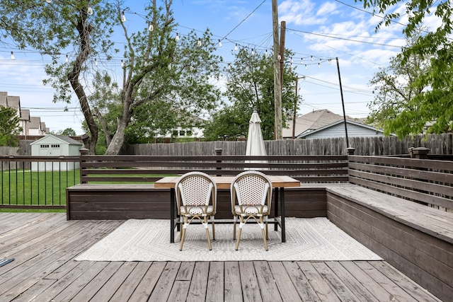 3455 Timberview Rd, Dallas, TX 75229 - wooden terrace featuring a fenced backyard