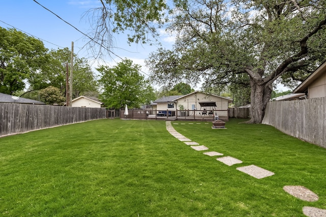 3455 Timberview Rd, Dallas, TX 75229 - view of yard with a deck