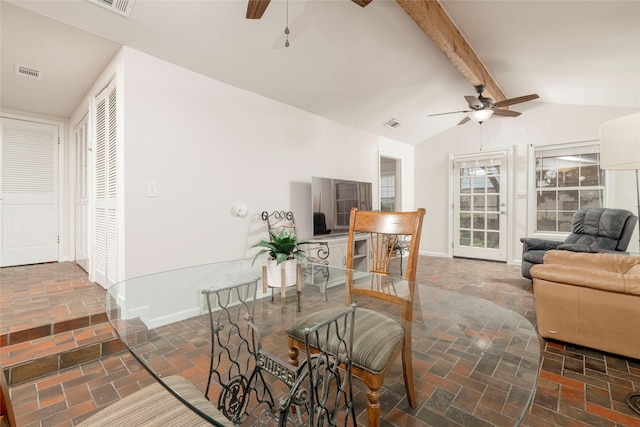 3410 Ellis Ave, Fort Worth, TX 76106 - dining room with a ceiling fan and baseboards