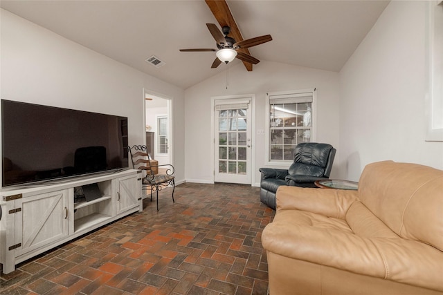 3410 Ellis Ave, Fort Worth, TX 76106 - living area featuring a ceiling fan and baseboards