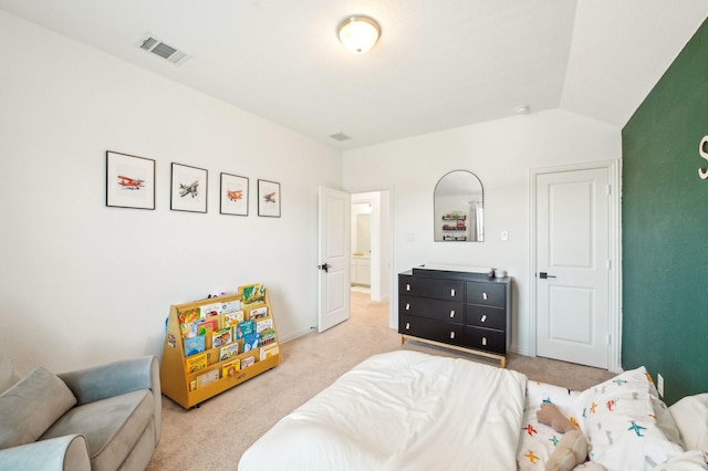 1213 Palmetto Dr, Forney, TX 75126 - bedroom with light colored carpet and lofted ceiling