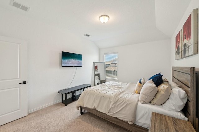 1213 Palmetto Dr, Forney, TX 75126 - bedroom with light carpet, lofted ceiling, and baseboards