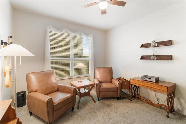 2113 Brenham Dr, Forney, TX 75126 - sitting room featuring carpet floors and ceiling fan