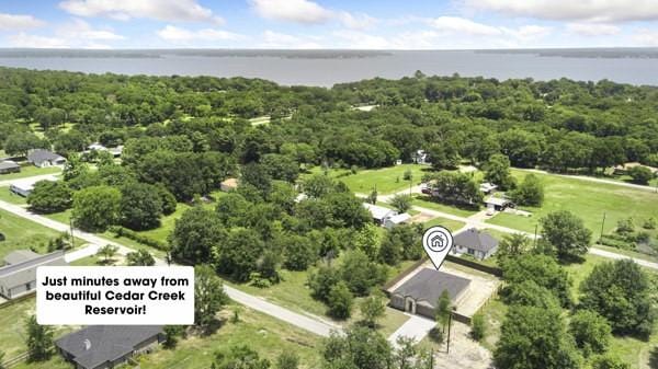 304 Pearl Harbor St, Tool, TX 75143 - aerial view of a nearby body of water and a forest