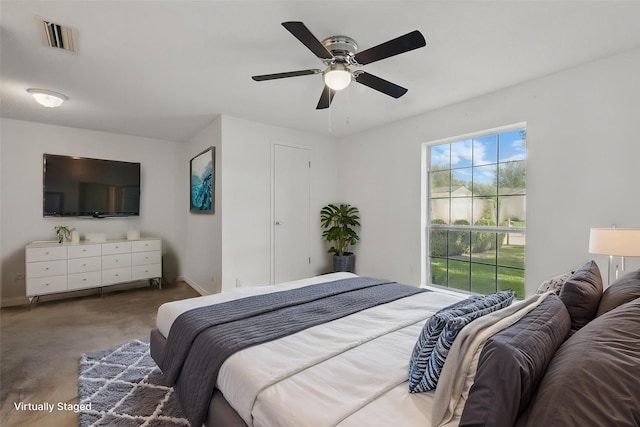 1713 Arvada Dr, Richardson, TX 75081 - bedroom with baseboards, ceiling fan, and carpet