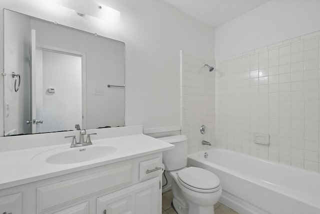 1713 Arvada Dr, Richardson, TX 75081 - bathroom featuring vanity, toilet, and shower / tub combination