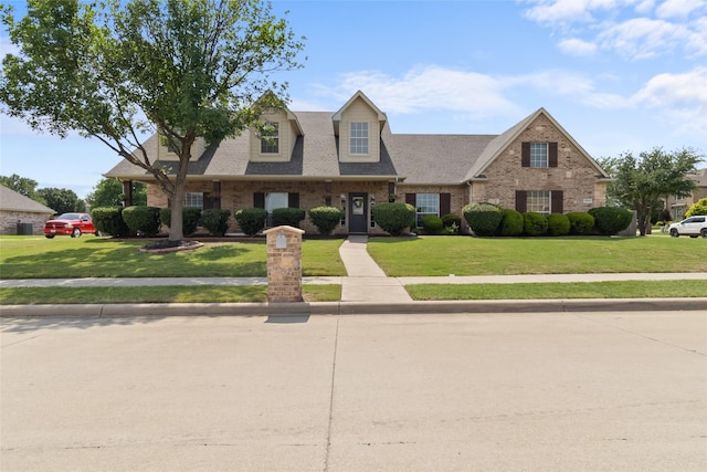 13625 Fishing Hole Ln, Fort Worth, TX 76052 - view of front of house with brick siding, a front yard, and a shingled roof