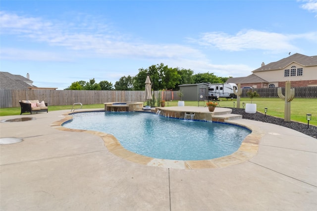 13625 Fishing Hole Ln, Fort Worth, TX 76052 - view of swimming pool featuring a patio and a pool with connected hot tub