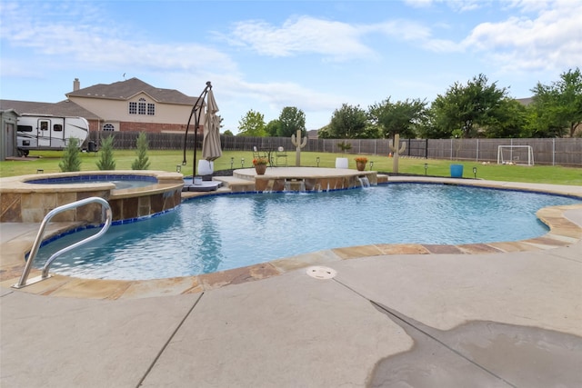13625 Fishing Hole Ln, Fort Worth, TX 76052 - view of pool featuring a patio and a pool with connected hot tub