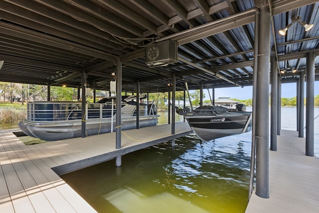 215 N Beverly Dr, Malakoff, TX 75148 - dock area with boat lift and a water view
