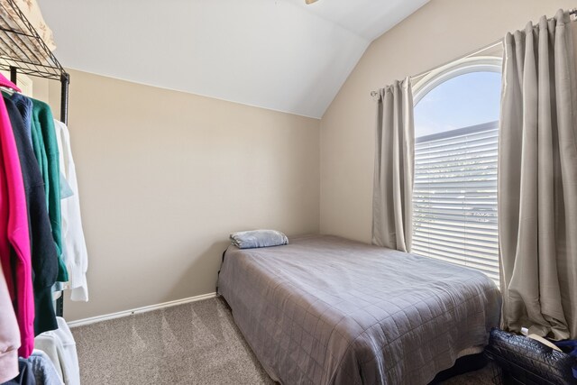 305 Margaret St, Fate, TX 75189 - carpeted bedroom with lofted ceiling and baseboards