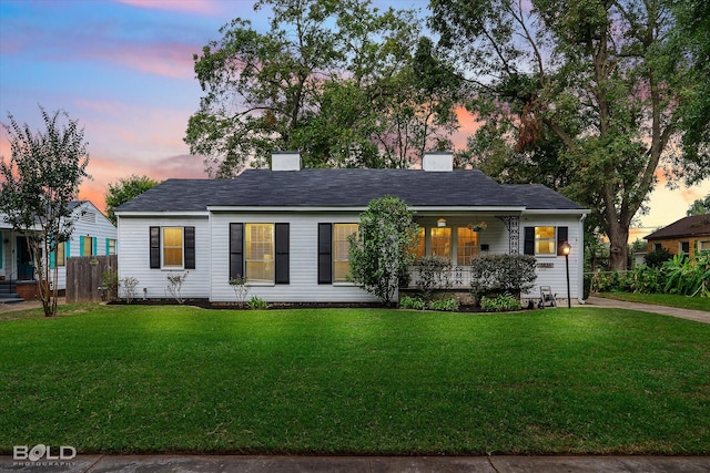 3526 Greenway Pl, Shreveport, LA 71105 - single story home featuring covered porch and a chimney